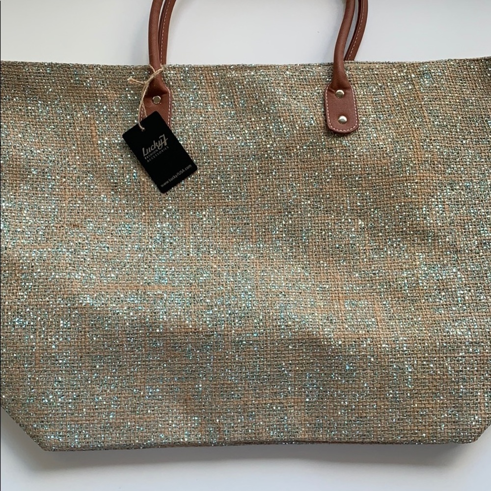 Cute New Straw Metallic Bag